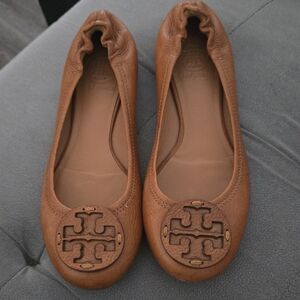 Tory Burch Women's Brown Leather Flats